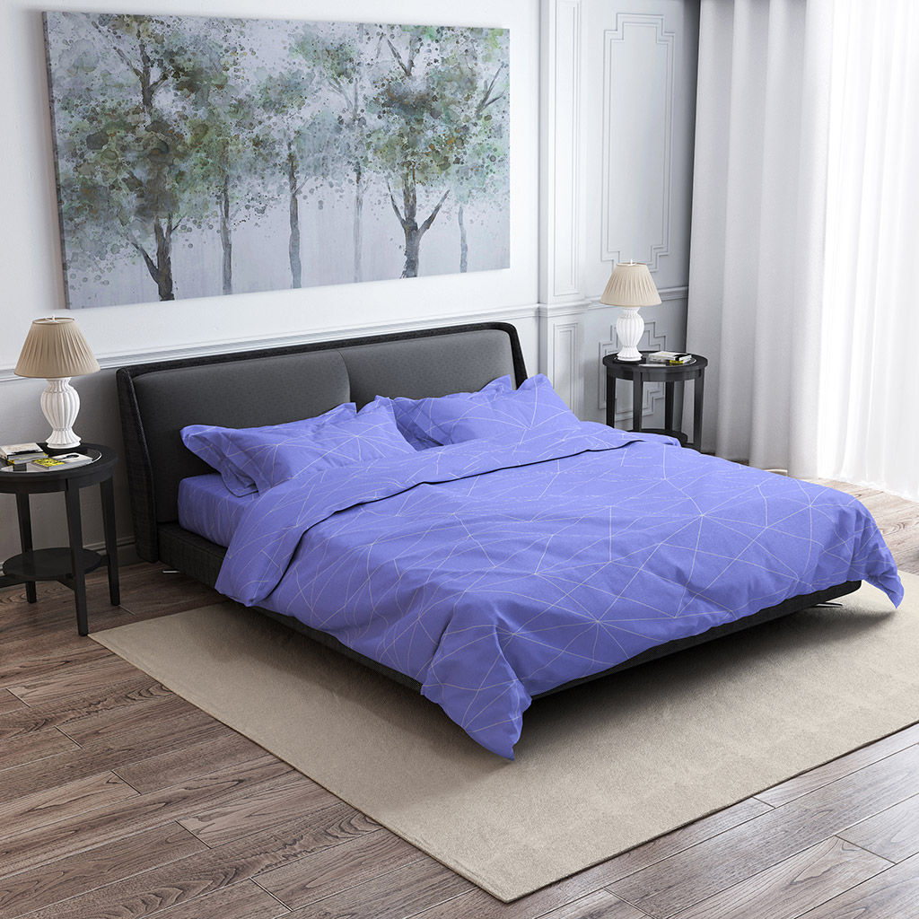 Пододеяльник Евро Макси Линия 2/1 фиалковый 240х215см, бязь Комфорт 121г/м2, хлопок 100%, упаковка классическая ПВХ 28х41см, Домашняя мода (Россия)  фото 2