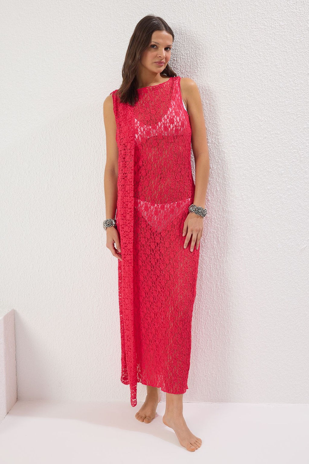 Fu_ya _rme Y_rtma_l_ Maxi Plaj Elbise TBESS25EL00089 - Trendyolmilla фото 2