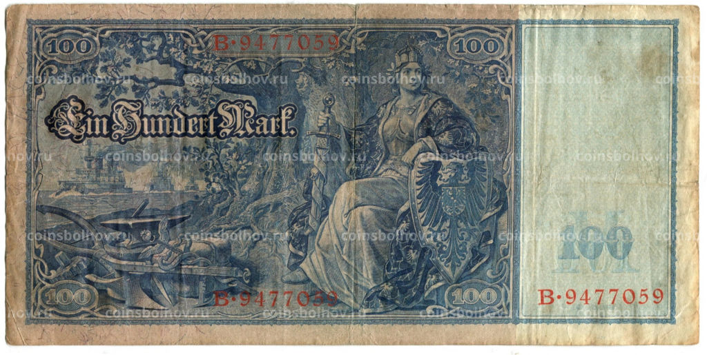Банкнота 100 марок 1910 года Германия