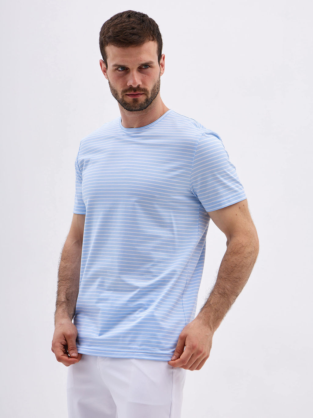 Футболка мужская короткий рукав GREG G145-PD4T-LT0110 (голубой)  фото 7