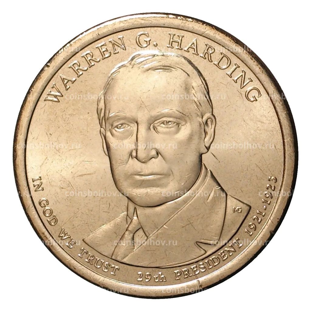 1 доллар 2014 года D Уоррен Гардинг 29-й президент США