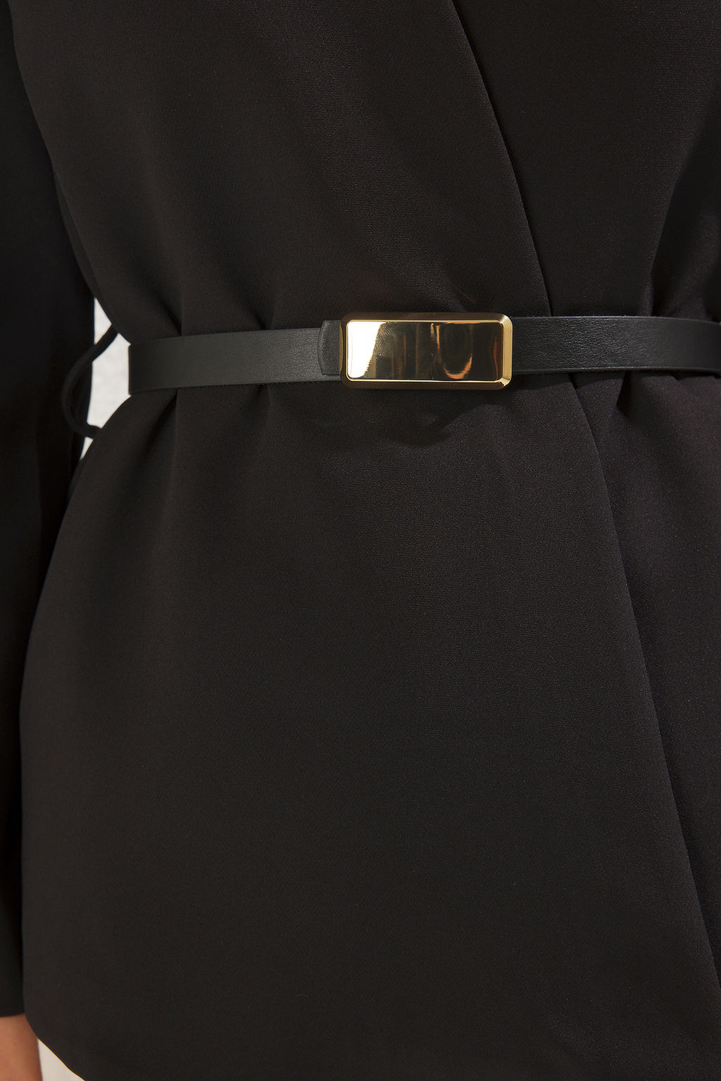 Siyah-Kahverengi 2li Paket Deri Gorunumlu Kad?n Kemer TWOSS25KE00006