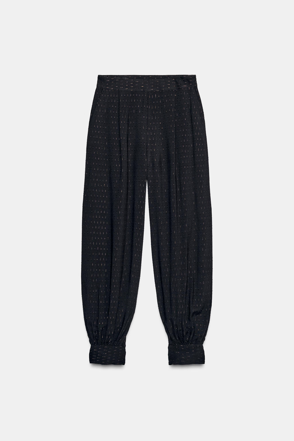 METALLIC THREAD BALLOON TROUSERS - Zara фото 5