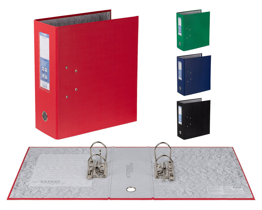 Expert Complete Регистратор PVC 125 мм 15 шт. Classic A4 арочный механ. лён черный 251540