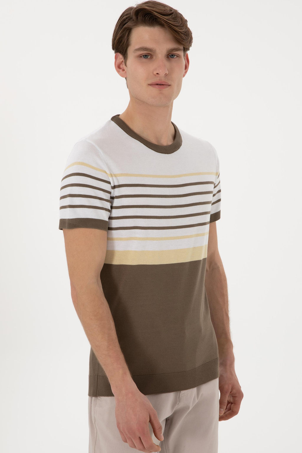 Erkek Slim Fit Bisiklet Yaka Vizon Ti__rt Sepette S_rpriz _ndirim - U.s. polo assn фото 3