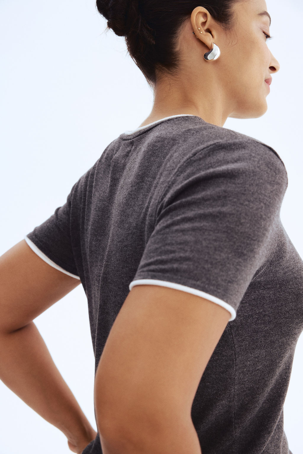 Camiseta en punto fino - H&m фото 5