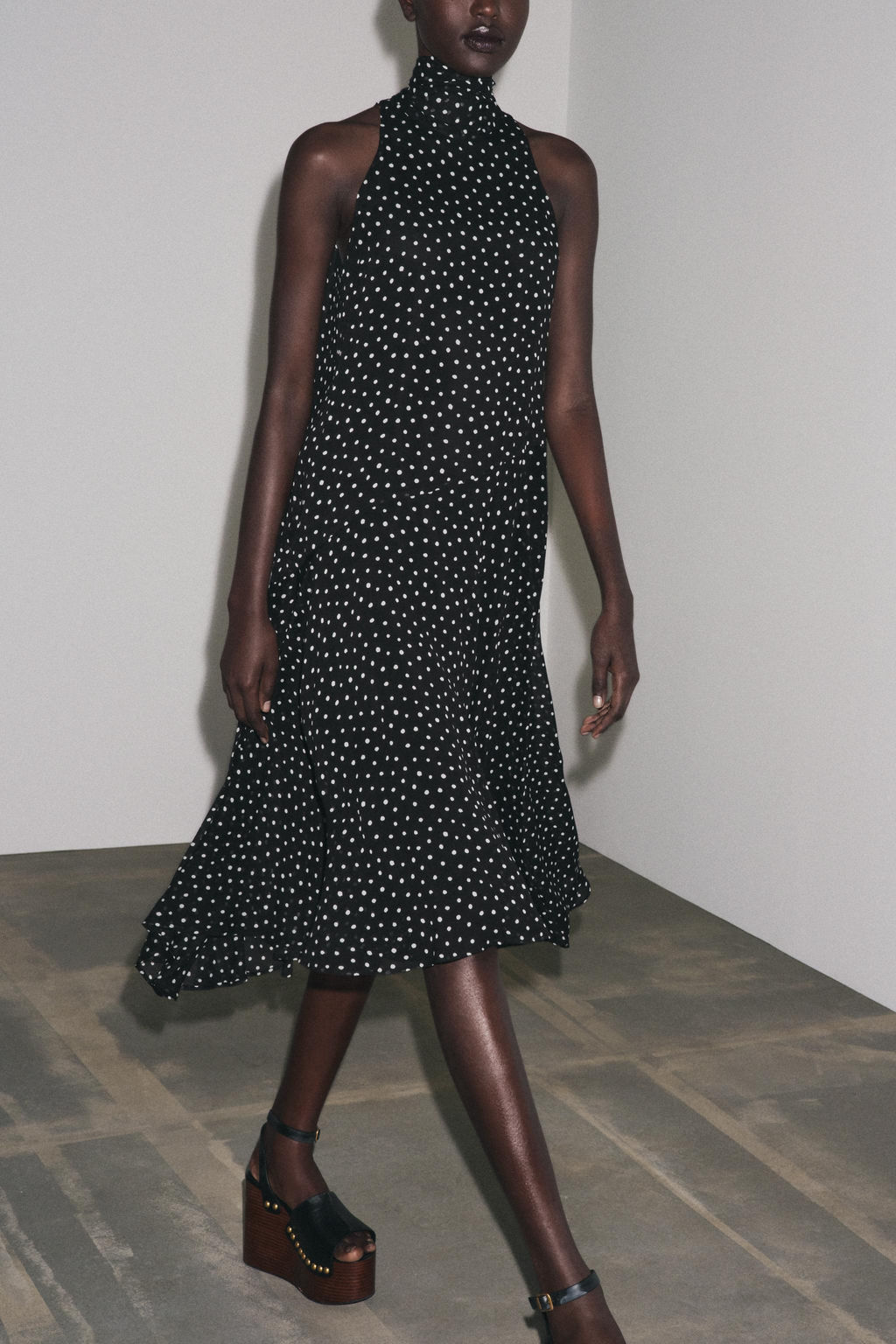 ZW COLLECTION HALTER POLKA DOT DRESS - Zara фото 14