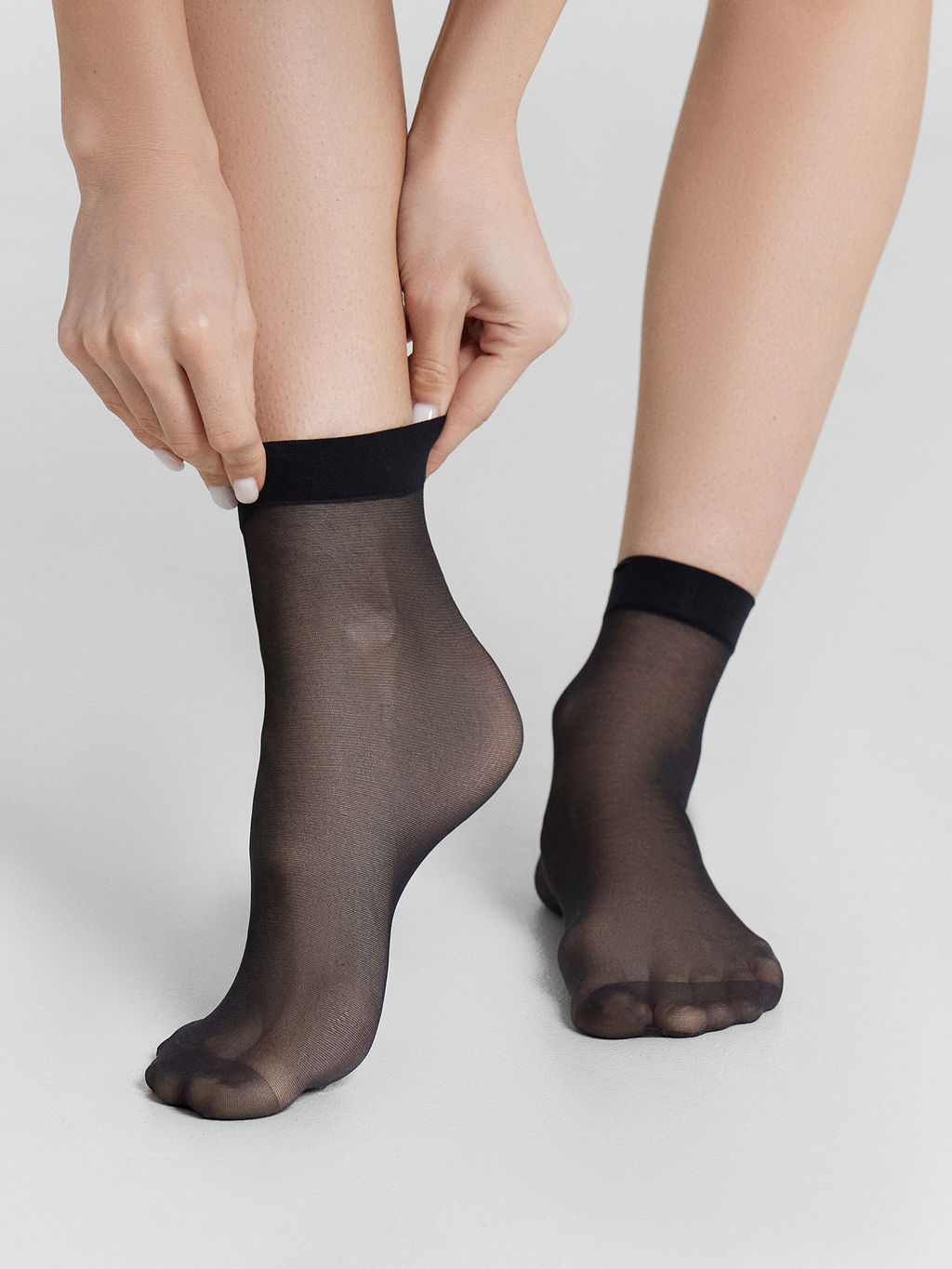 Цена за 5 пар! Носки капроновые женские черные, 2 пары - Mark formelle фото 5