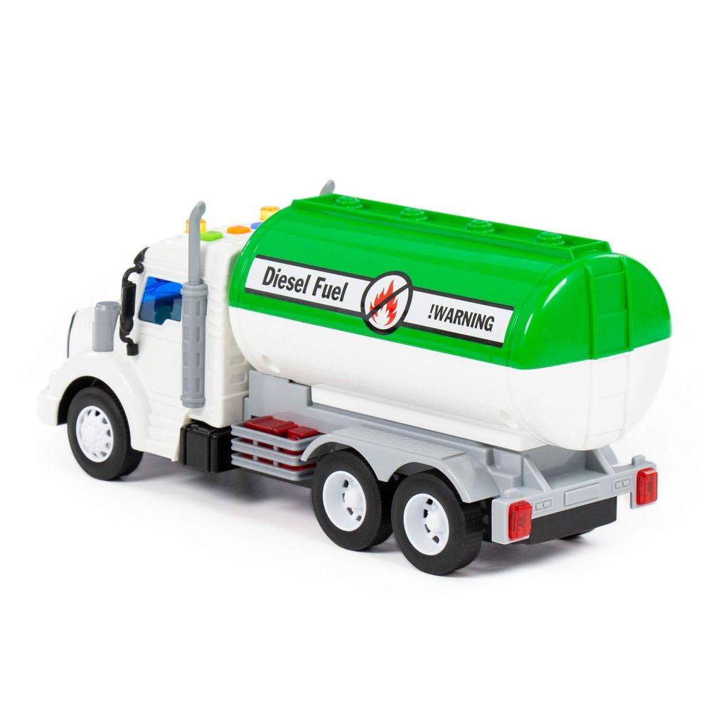 Профи, автомобиль с цистерной инерционный ( со светом и звуком) (зелёный) (в коробке) - Полесье фото 9