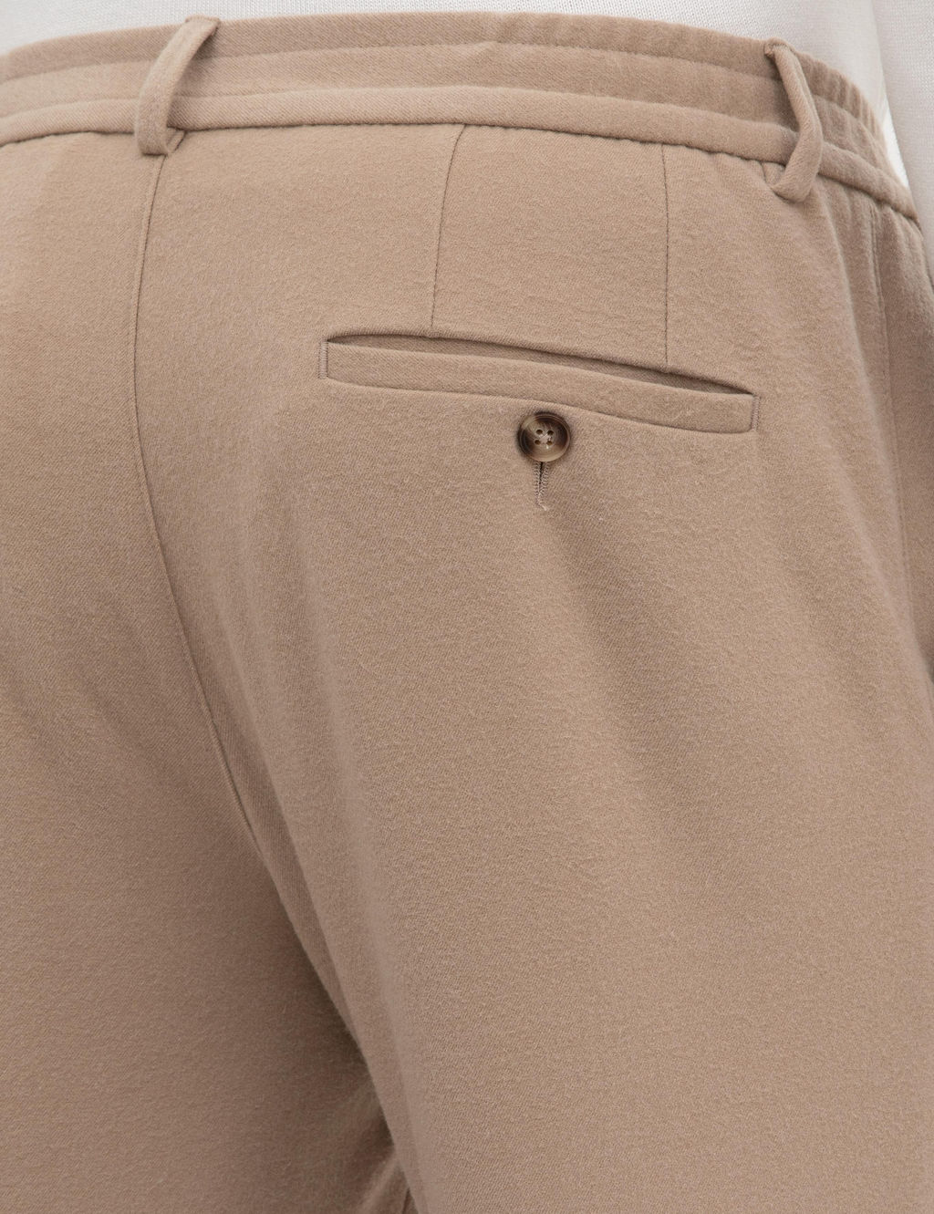 Bej Slim Fit Flanel Dokulu Kuma_ Pantolon - Pierre cardin фото 12