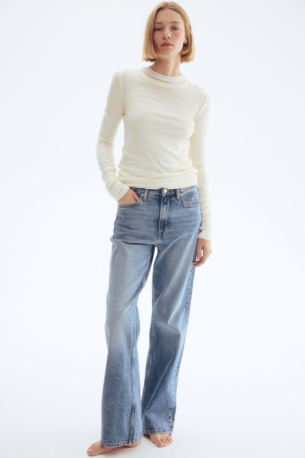 Bootcut High Jeans - H&m фото 5