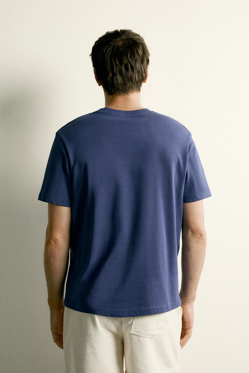CAMISETA RELAXED FIT TEXTO BORDADO / Marino - Zara фото 3