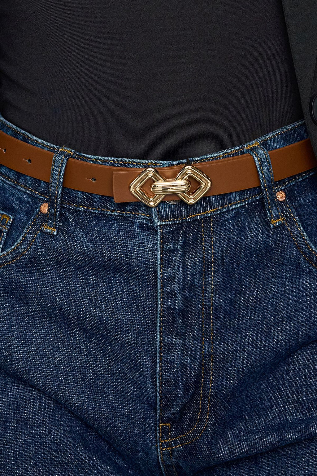 Trendyolmilla Siyah-Siyah Tokal? 2li Paket Deri Gorunumlu TWOAW25KE00001 фото 9