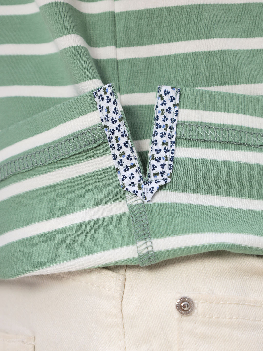 Джемпер мужской с воротником поло короткий рукав GREG G144-KD4-UT22 (зеленая полоска) фото 2