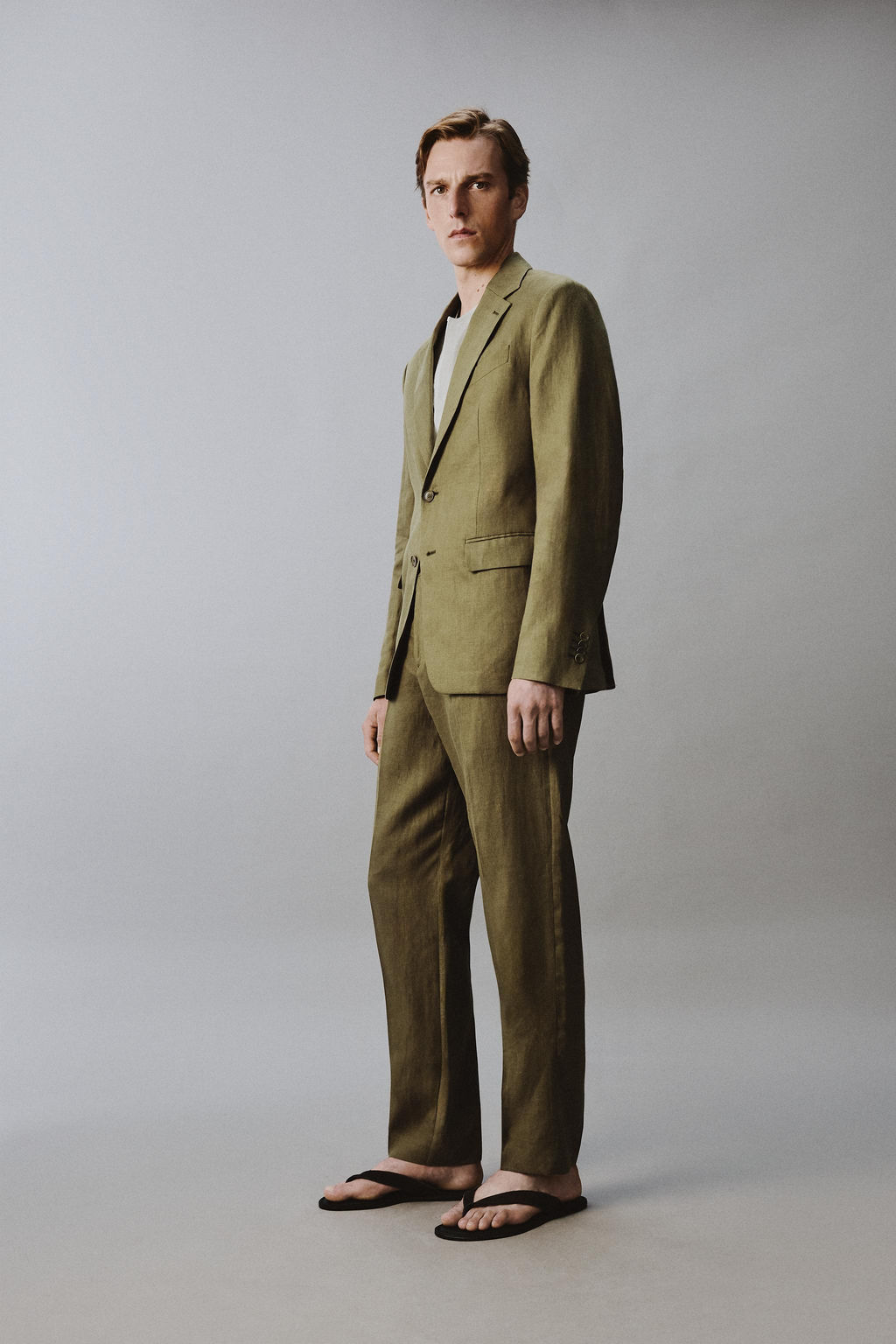 BLAZER TRAJE 100% LINO / Aceite - Zara фото 4