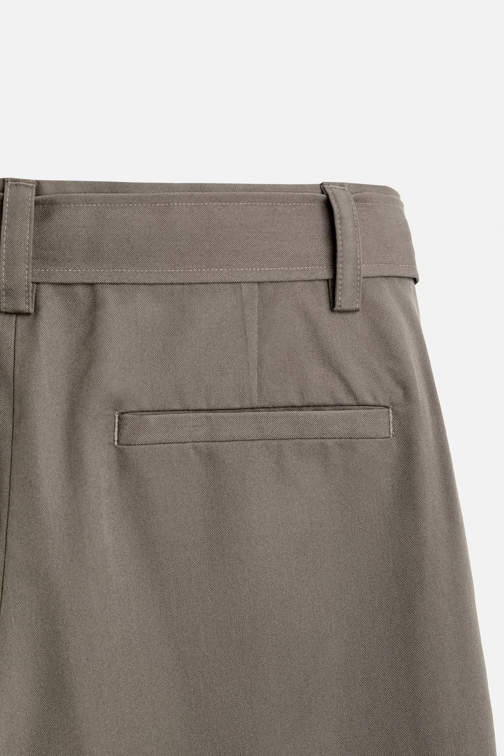 BELTED PLEATED TROUSERS - Zara фото 9