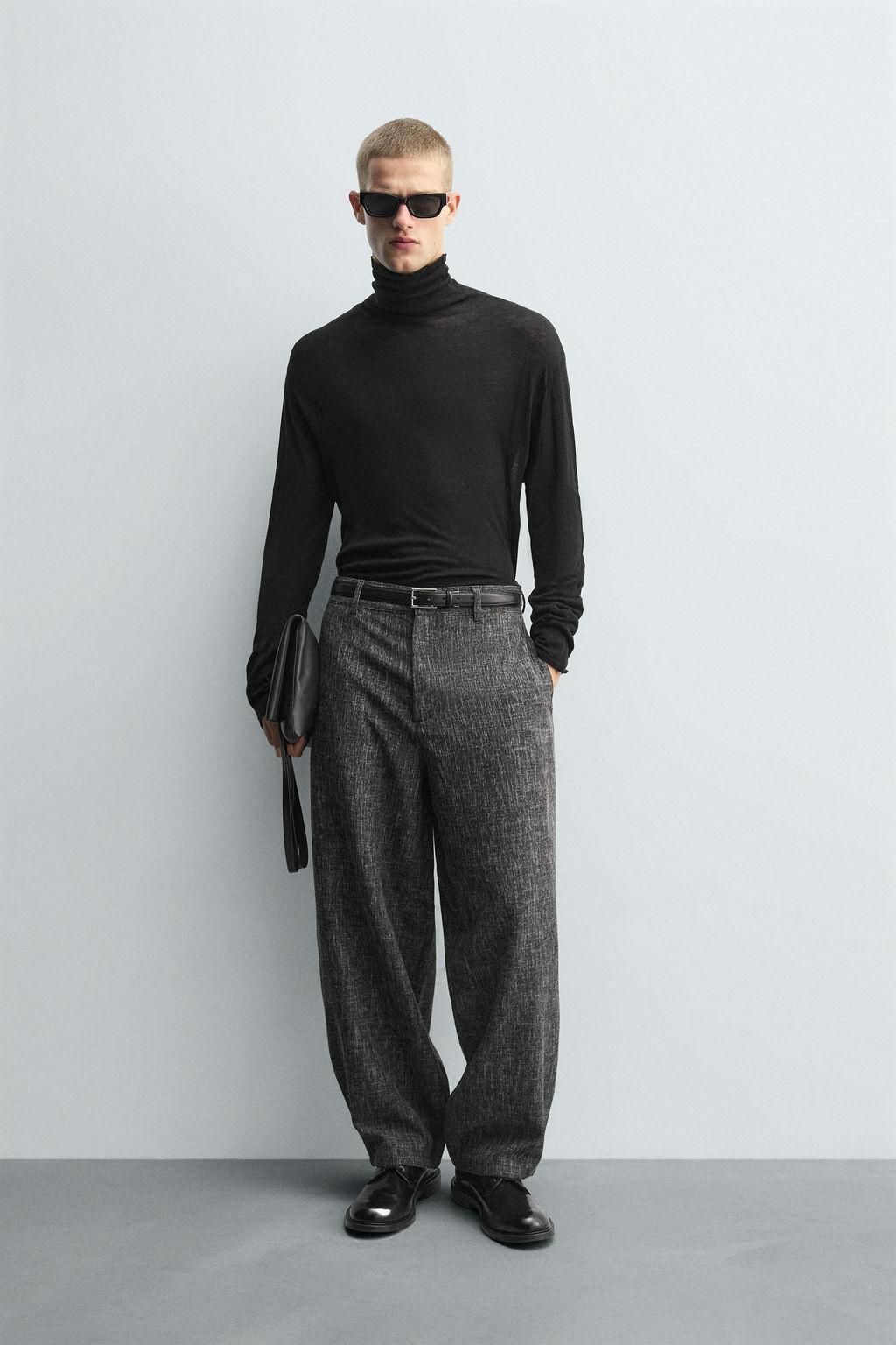 TEXTURED BALLOON FIT TROUSERS