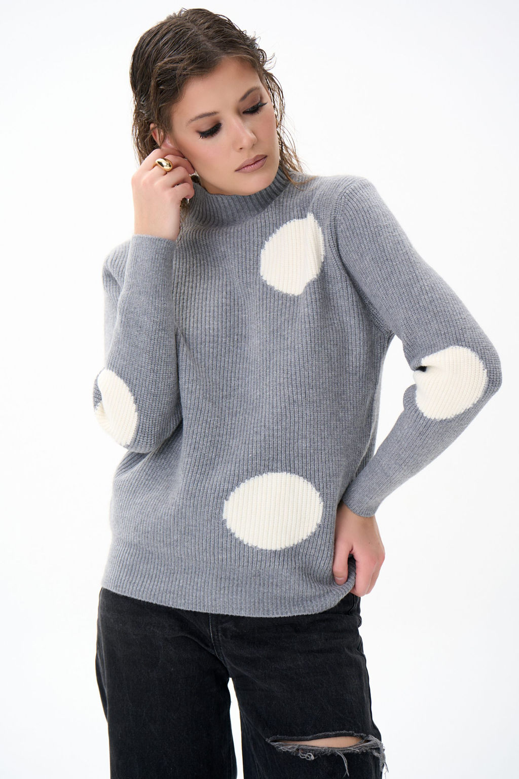 Свитер Зои (серый) - Эльза фото 7