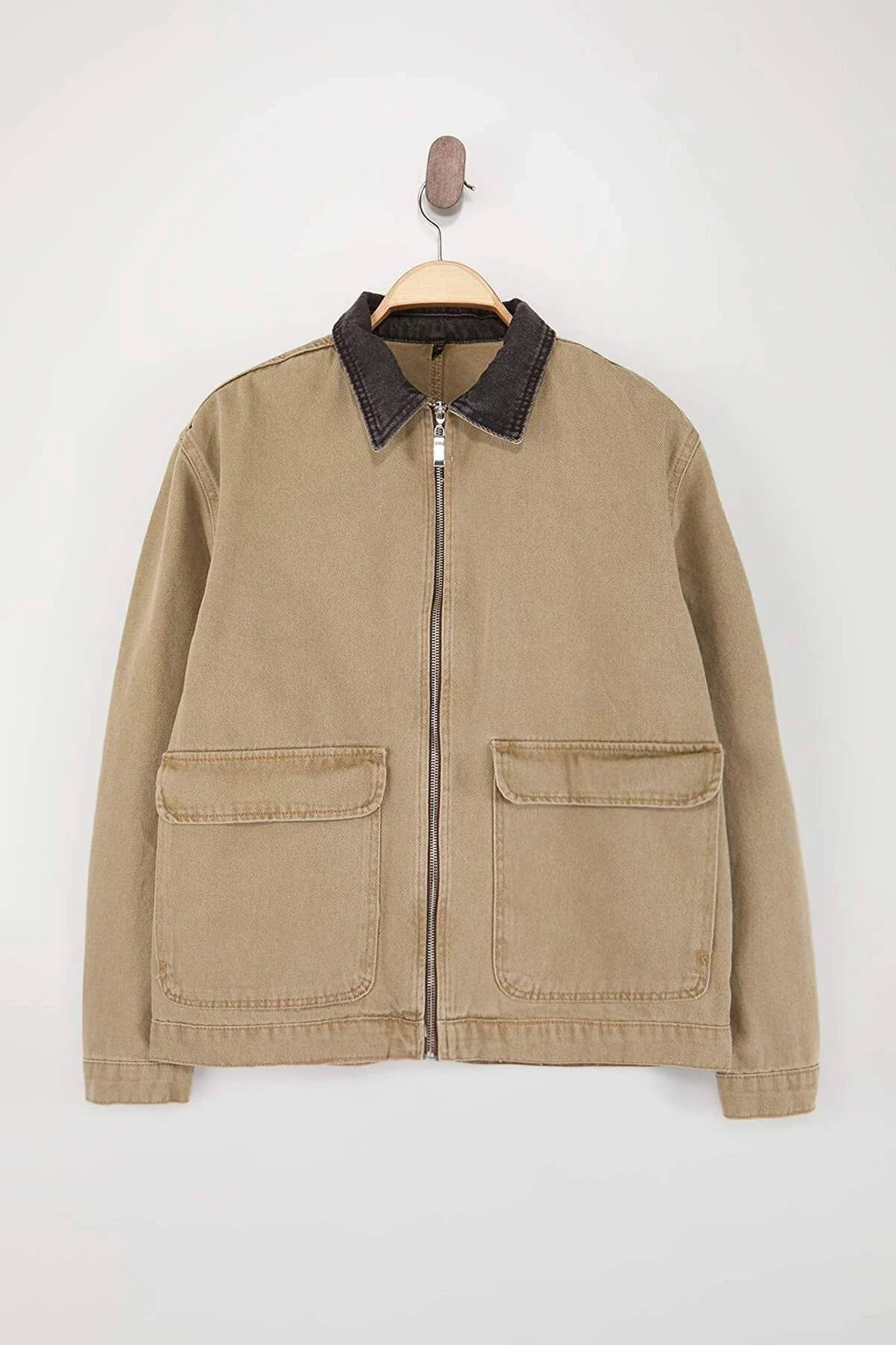 Bej Regular Cepli Denim Kot Ceket TMNSS26CE00001 - Trendyolmilla фото 4