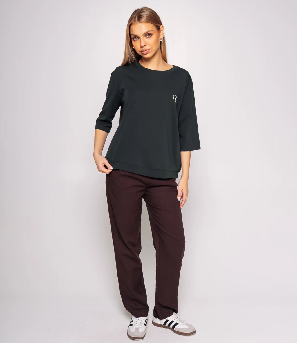 Футболка #КТ0467-51, изумрудный