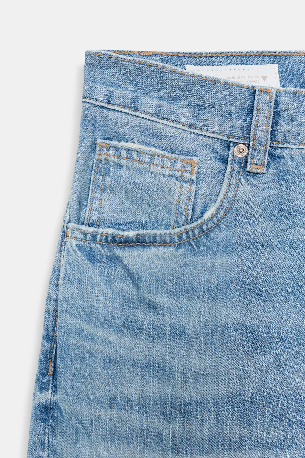 JEANS TRF RECTO TIRO ALTO / Azul claro - Zara фото 8