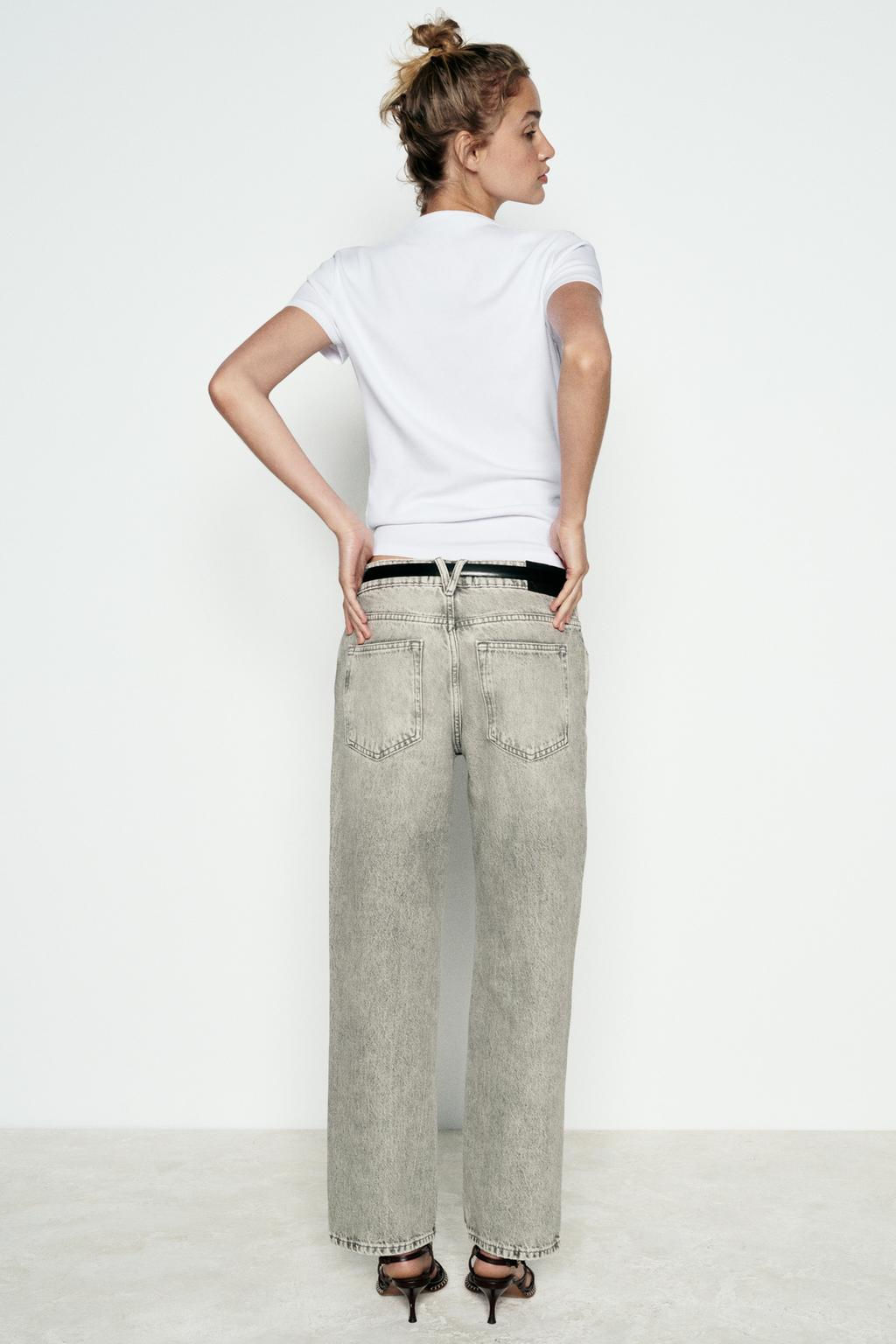 Z1975 MID-WAIST STRAIGHT CROPPED JEANS - Zara фото 3
