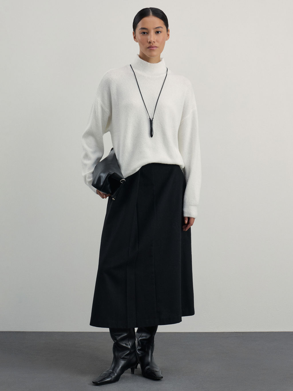 Базовый джемпер с воротником стойкой / Zarina  фото 2