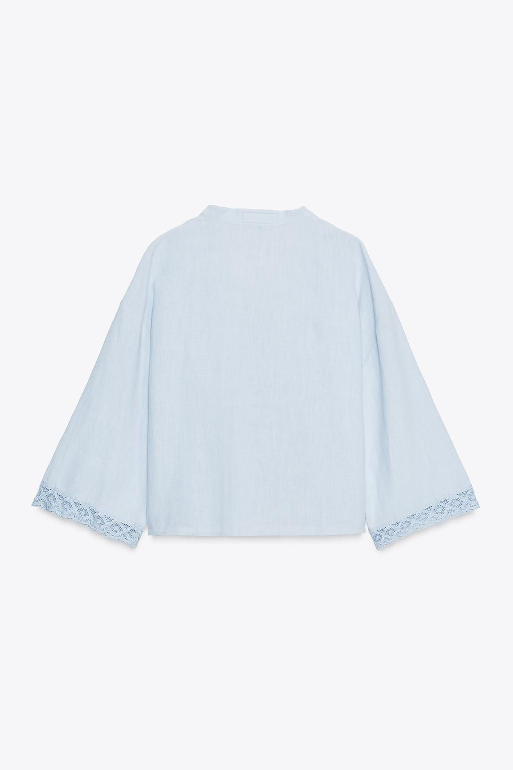LACE SHORT SHIRT - Zara фото 7