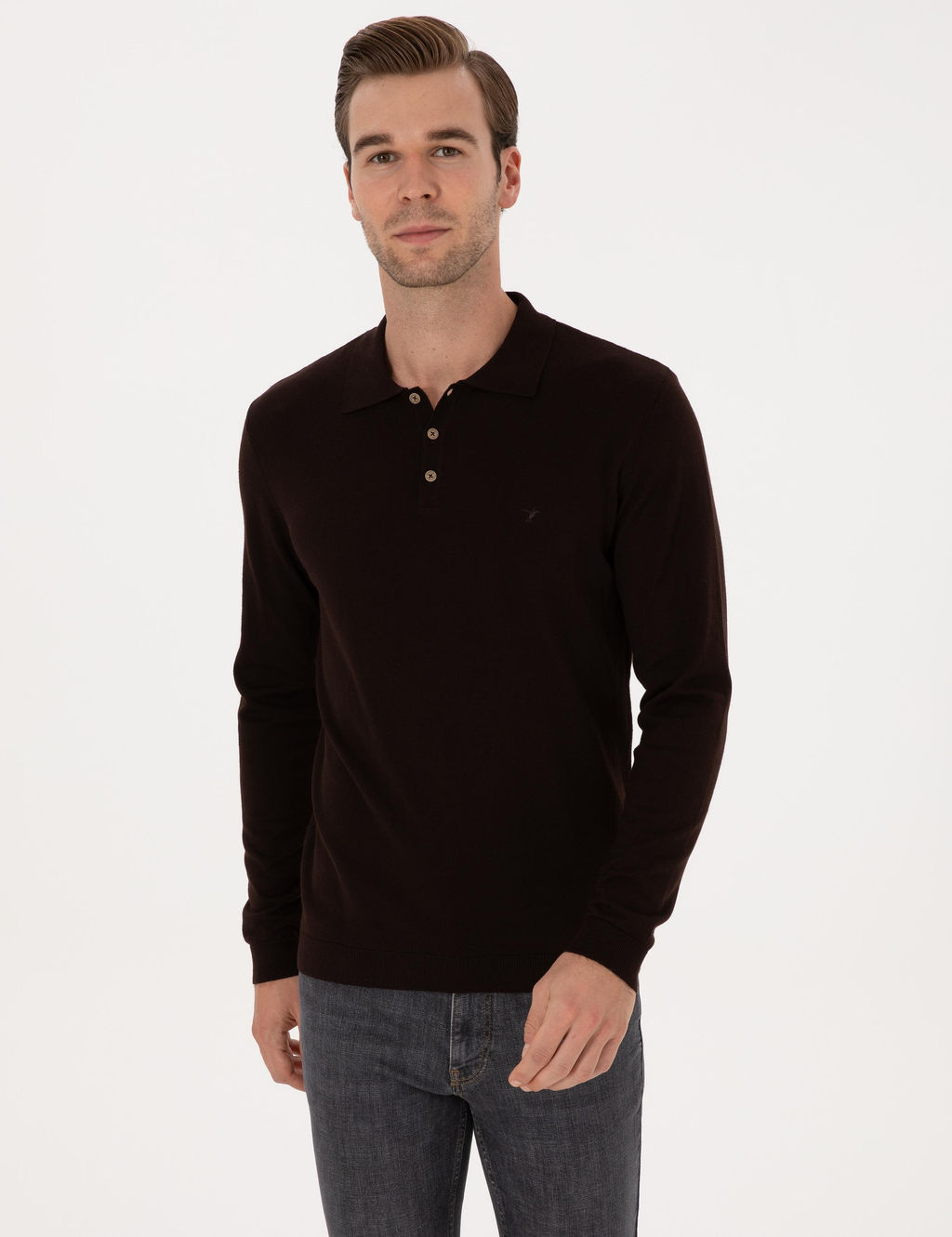 Kahverengi Regular Fit Basic Kazak
