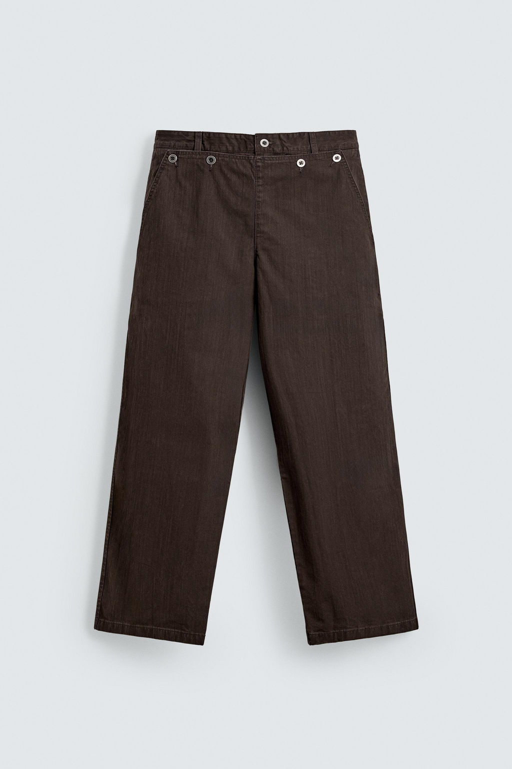 PANTAL?N RELAXED FIT BOLSILLO PETO / Marr?n - Zara фото 8