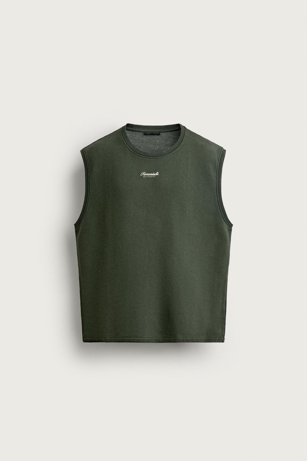 SUDADERA TANK RELAXED FIT TEXTO BORDADO / Verde oscuro - Zara фото 7