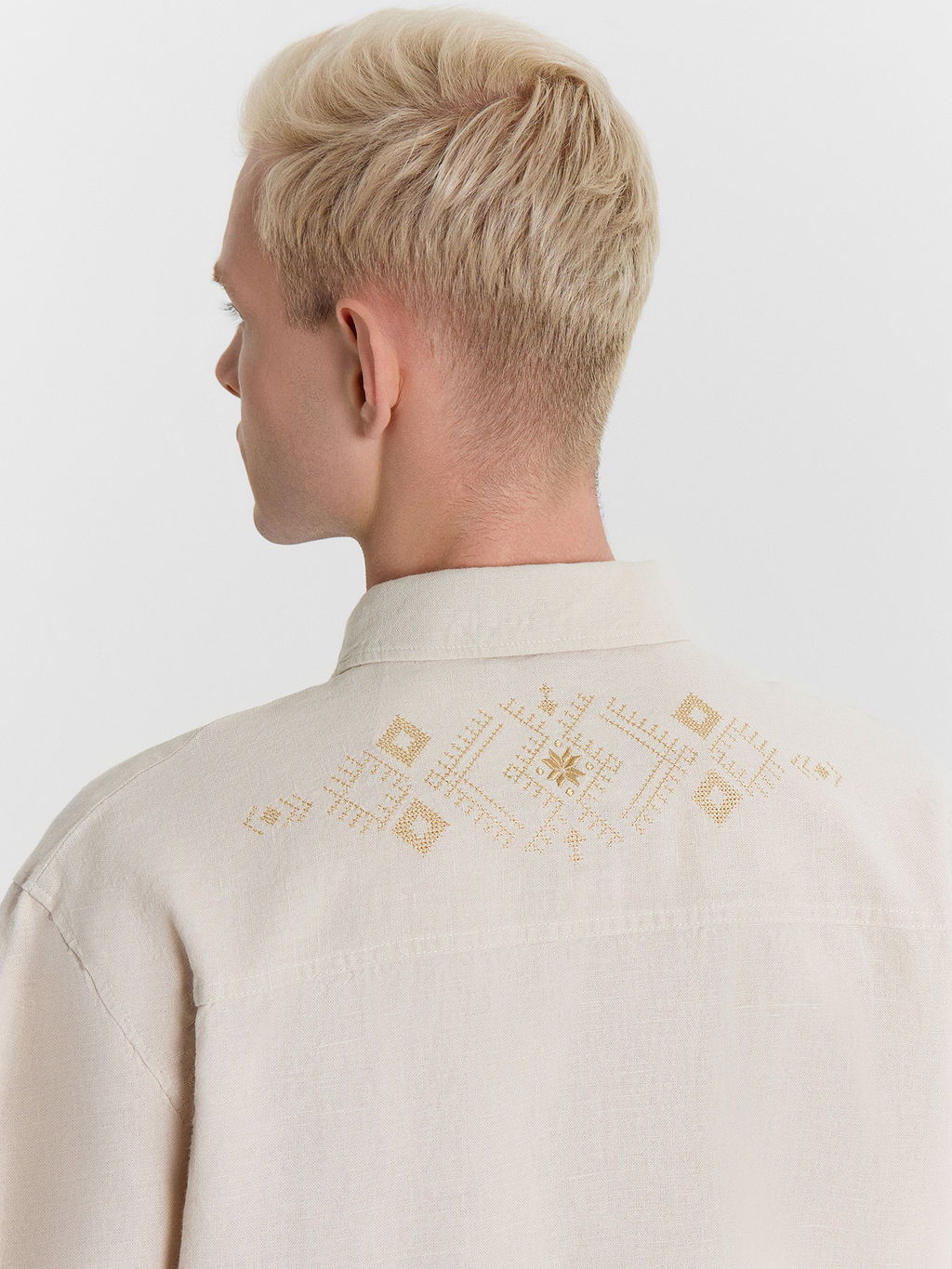 Рубашка мужская бежевая - Mark formelle фото 6