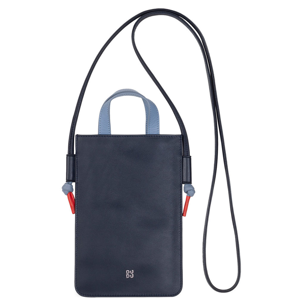 Итальянская женская кожаная сумочка для телефона DuDu серии Faro | морской