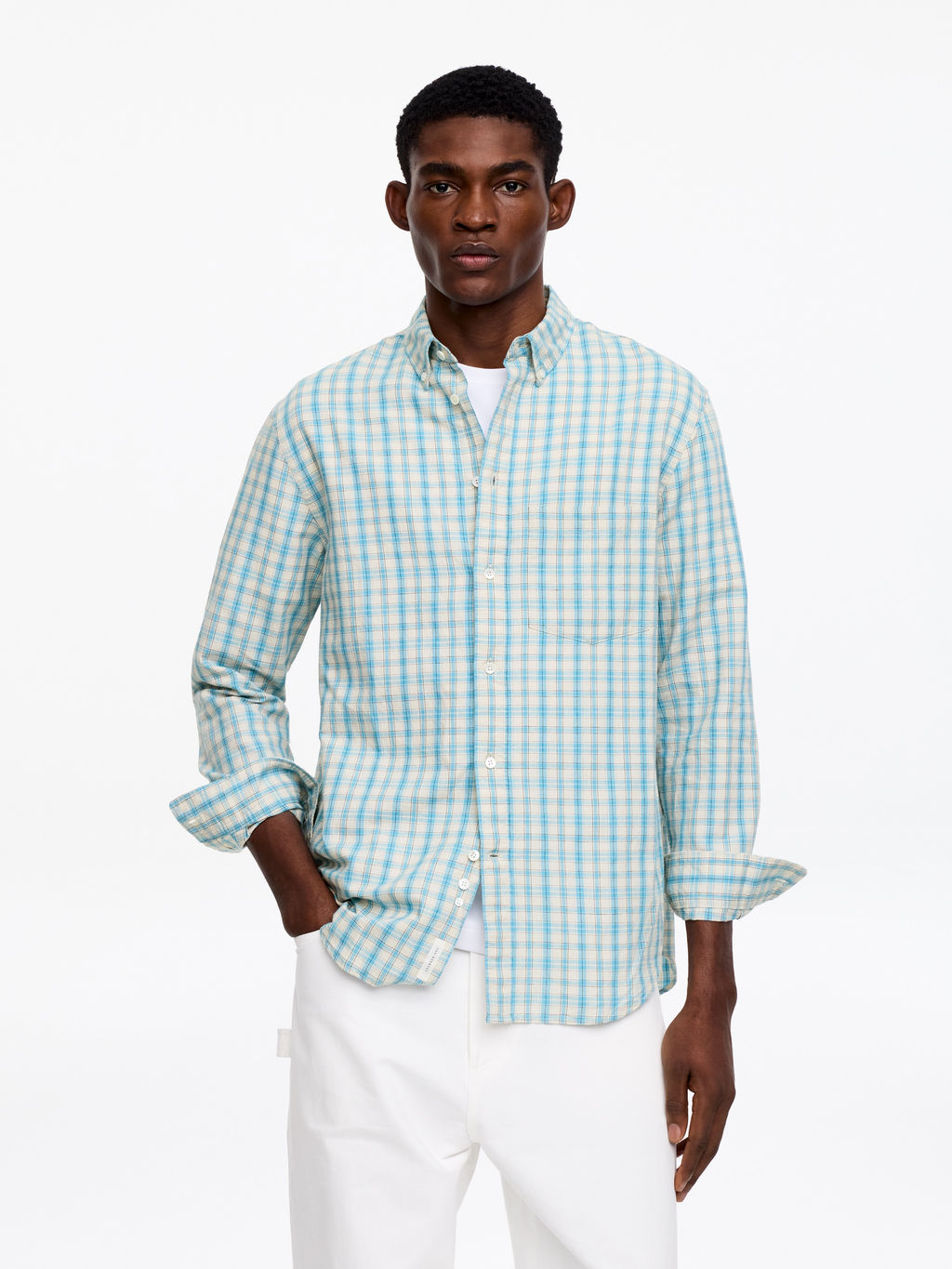 Camisa de lino y algod?n holgada - H&m фото 2