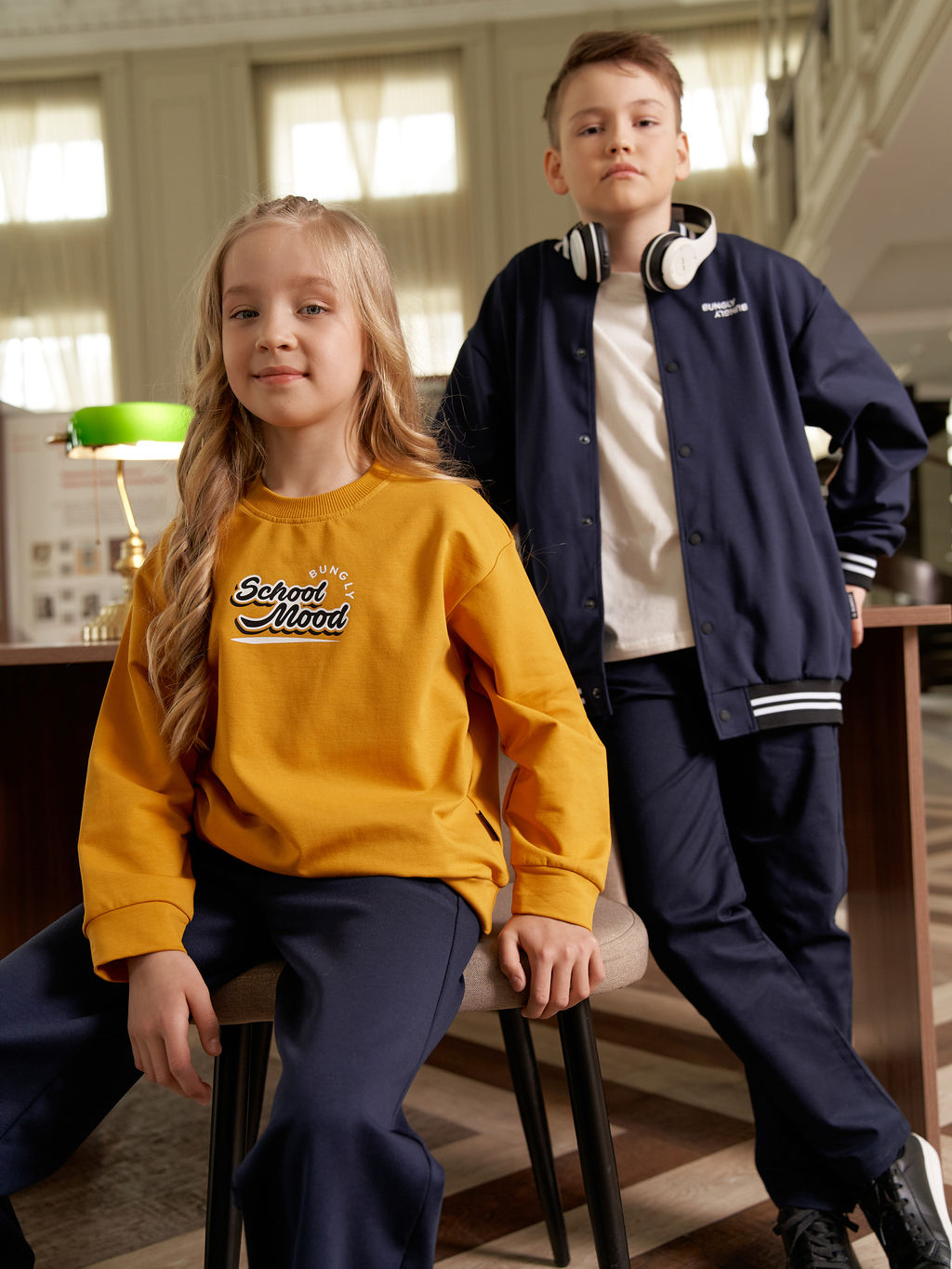 Свитшот облегченный "Горчица" с принтом 7+