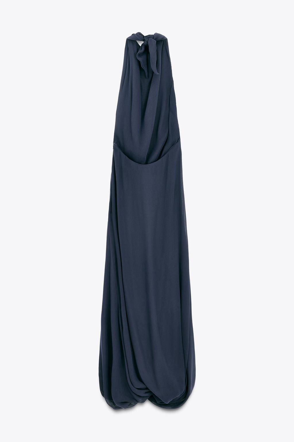 LIMITED EDITION HALTER VOLUME HEM LONG DRESS - Zara фото 5