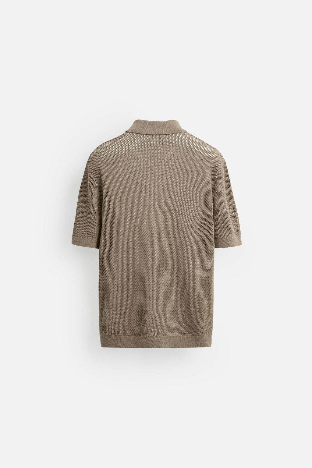 TEXTURED KNIT POLO SHIRT - Zara фото 7