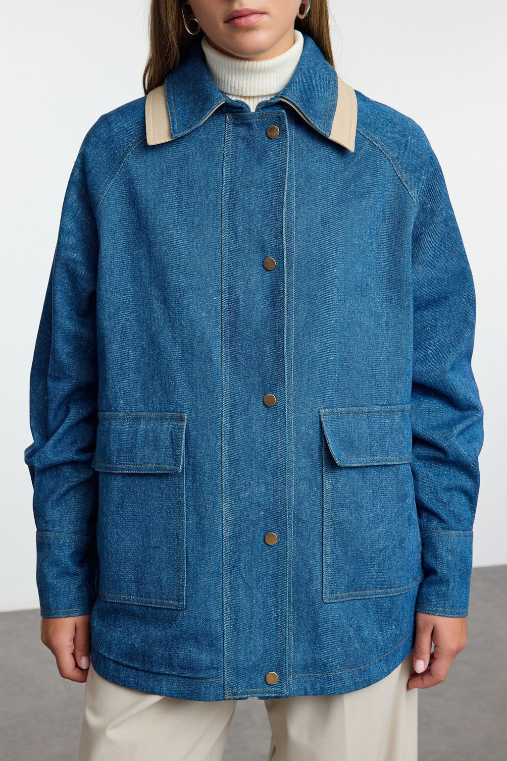 TRENDYOLMILLA Lacivert Oversize Mont TWOAW25MO00174 фото 5