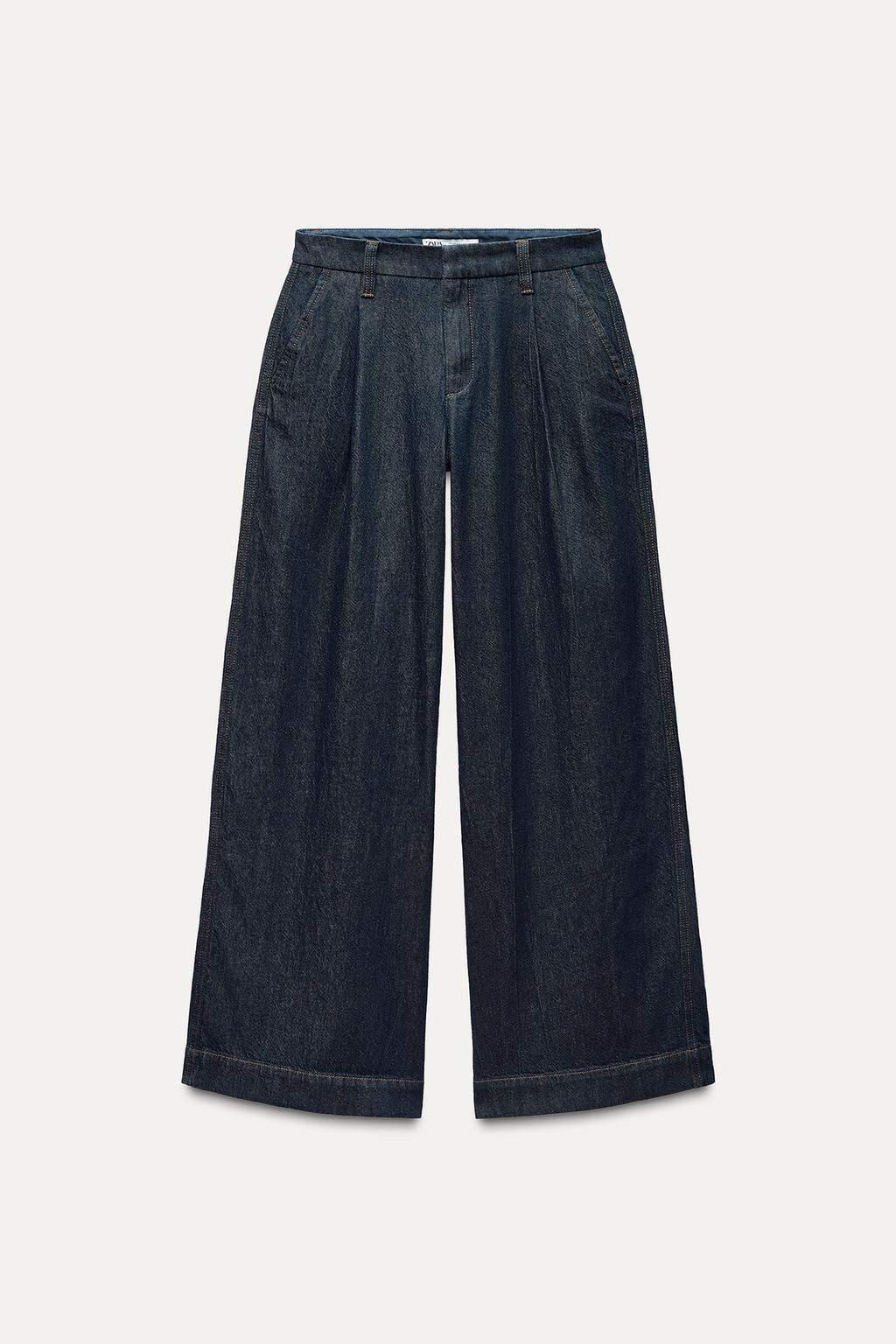 Z1975 WIDE-LEG MID-RISE DARTED JEANS - Zara фото 5