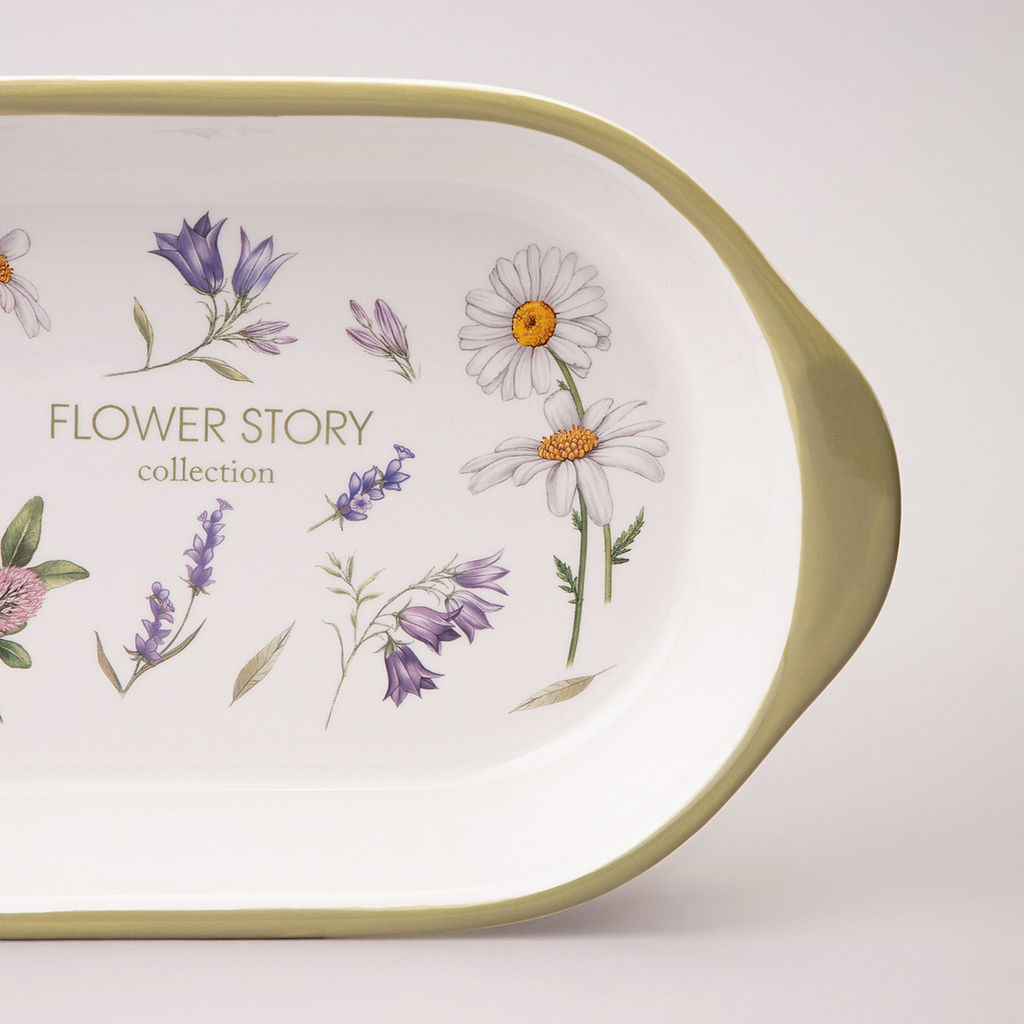 БЛЮДО-ШУБНИЦА AGNESS FLOWER STORY 28*17,5*4,5 СМ  фото 4