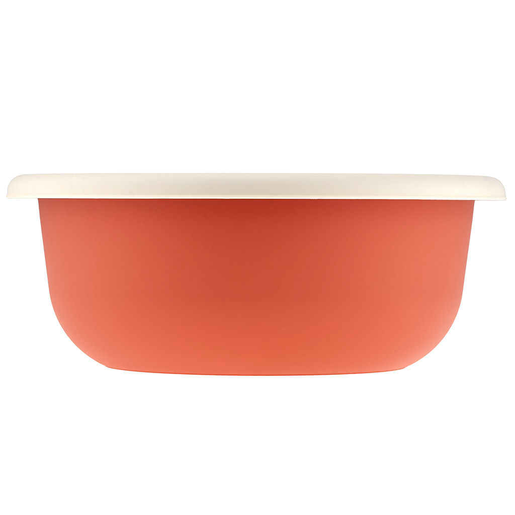 Миска пластмассовая Asti 3,2л, д26,5см, h10,3см, оранжевый, с крышкой, с декором (Россия) - Домашняя мода фото 3
