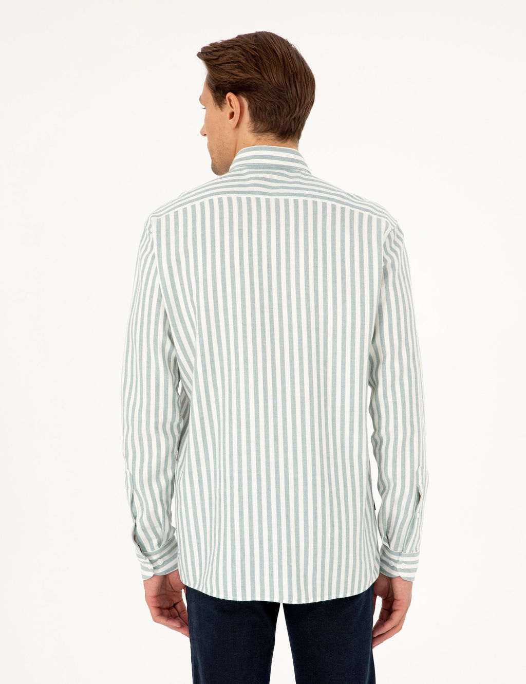 Ye_il Regular Fit _izgili Uzun Kollu G_mlek - Pierre cardin фото 5