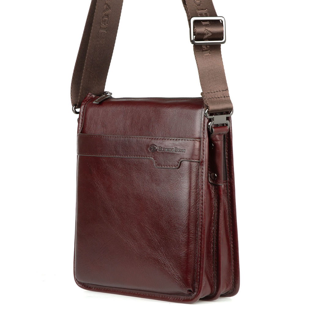 Мужская кожаная сумка - Barcelo biagi фото 4