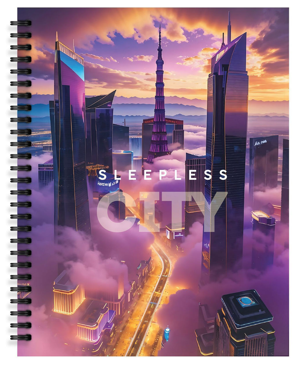 Тетрадь 48 л. А5 клетка, на гребне, офсет БУКВЫ ГОРОДА мелованный картон, ВД-лак - Buro фото 2