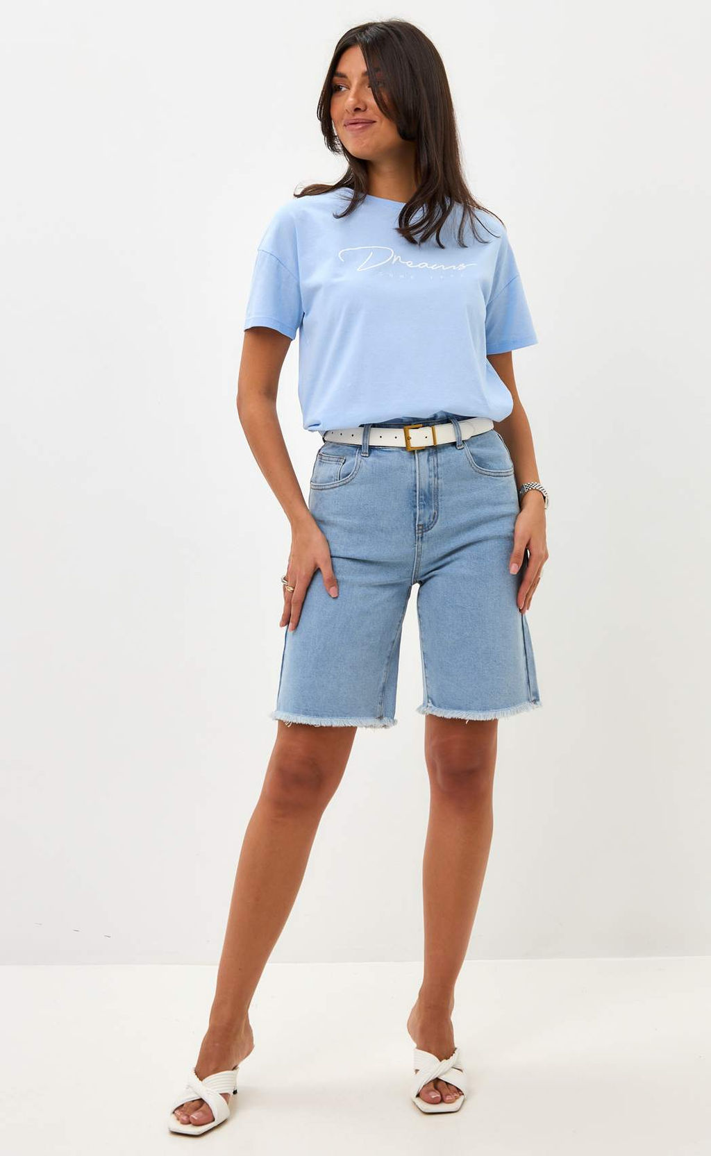 Шорты джинс F512-0908 l.blue