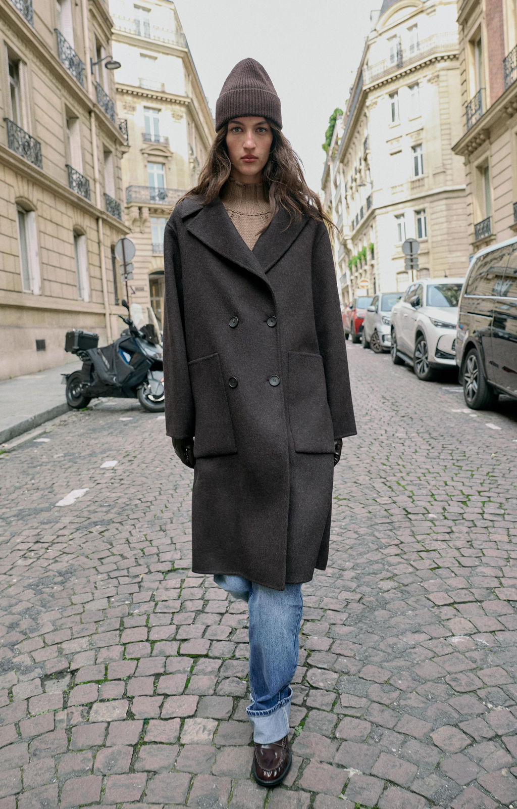 LONG DOUBLE-BREASTED WOOL COAT - Zara фото 4