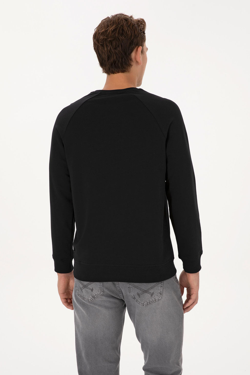 Erkek Siyah Basic Sweatshirt - U.s. polo assn фото 5