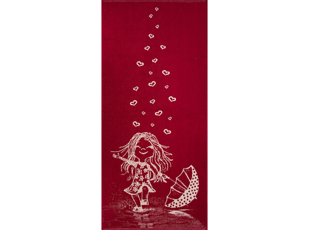 6с102.411ж1 Майский дождь (бордо) Полотенце махровое 67х150см