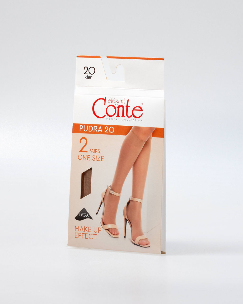 Цена за 2 пары. Носки Удлиненные CONTE PUDRA (2 пары) Гольфы женские nero - Conte elegant фото 2