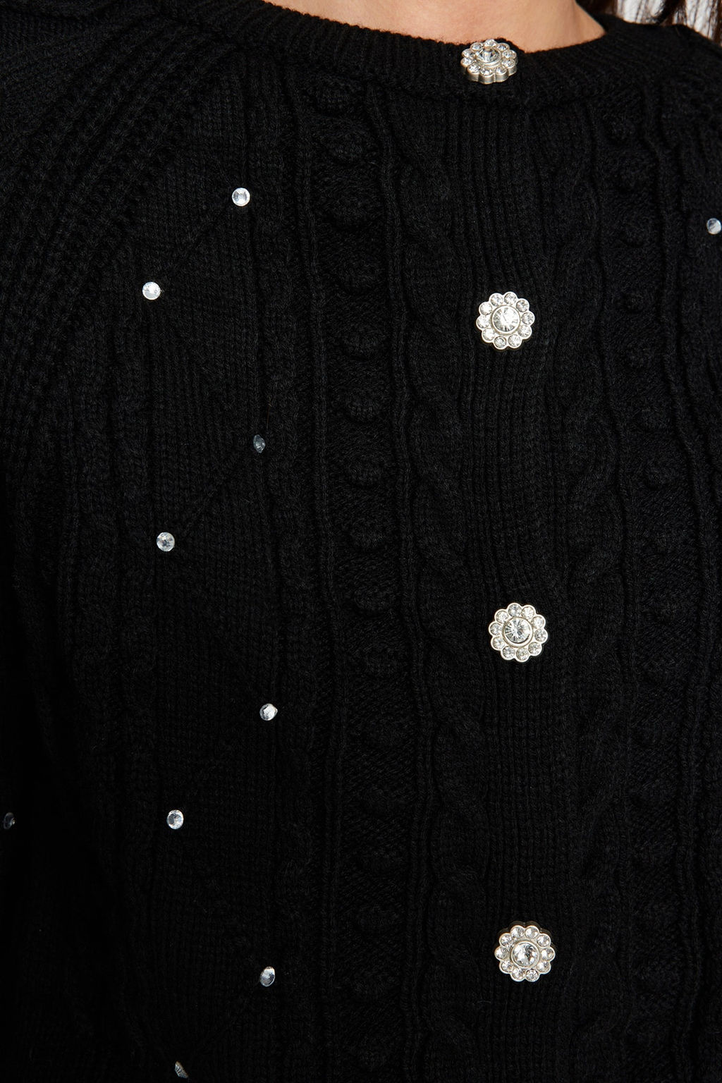 Siyah Cift Tarafl? Kullan?labilen Triko Kazak-H?rka TWOAW24KZ00144